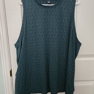 Joe Fresh Teal Space-Dyed Sleeveless Tank